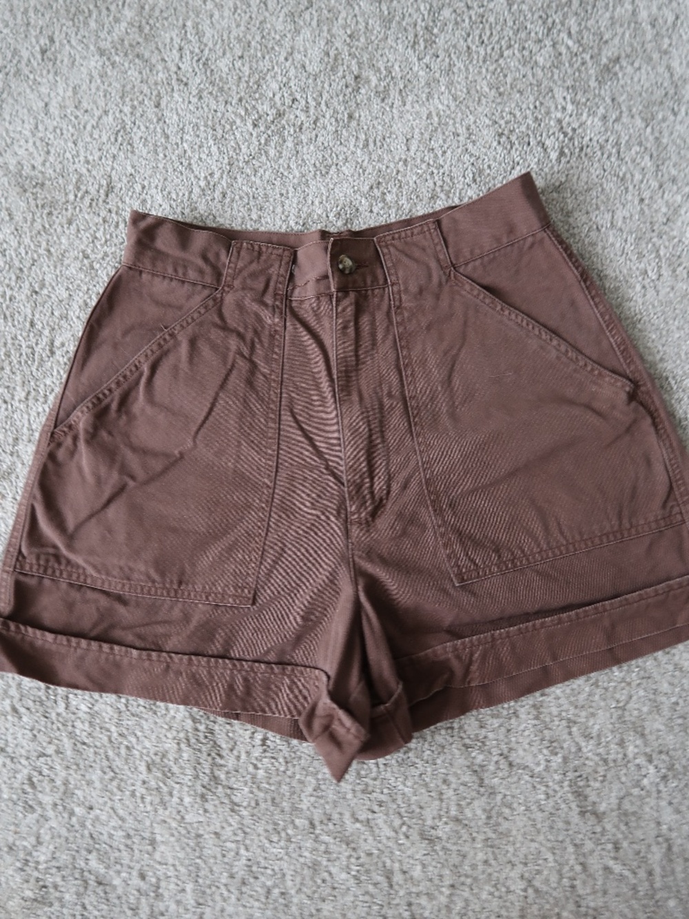 American Eagle Brown Utility Shorts | Size 6 | 100% Cotton